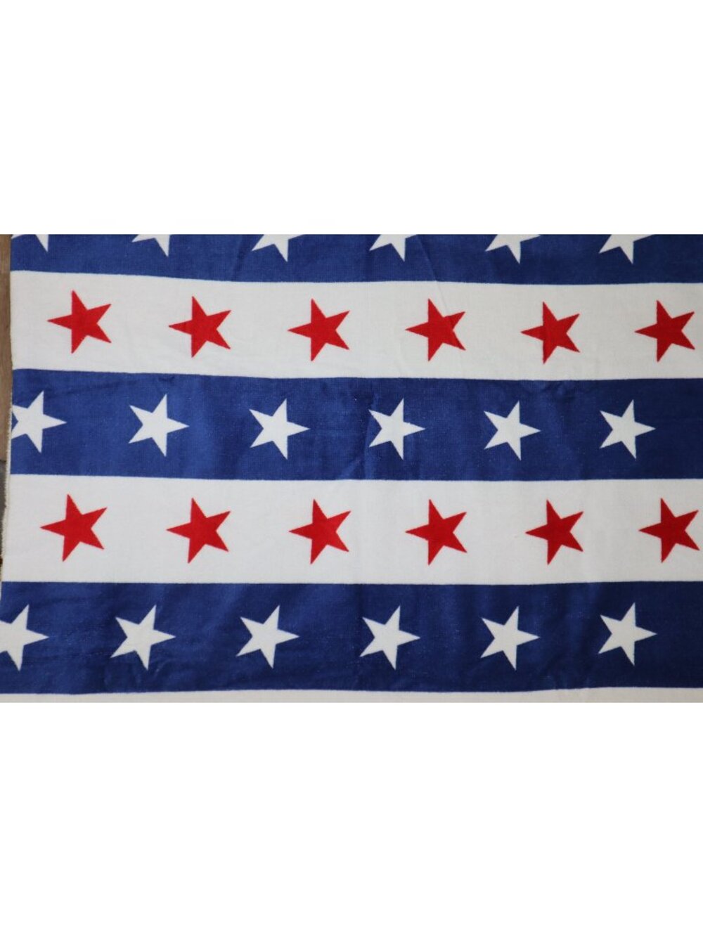 Patriotic Red White Blue Stars 100% Cotton Beach Towel 30x60 Outdoor Living